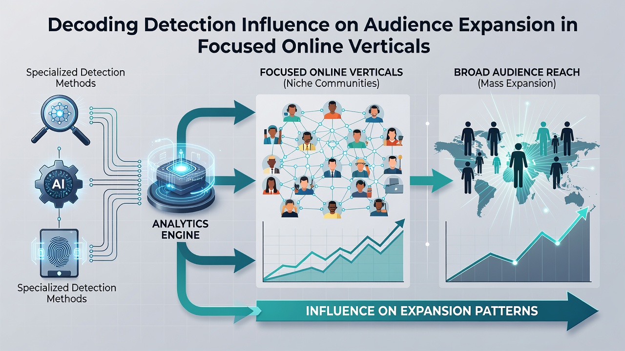 Audience expansion graphs showing influence of detection methods on niche venture growth